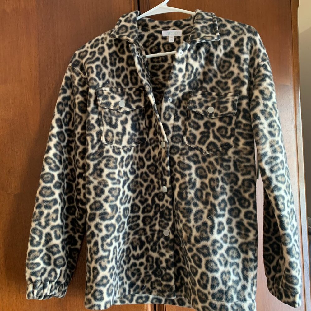 Abound Soft Flannel Leopard Shirt size XXS